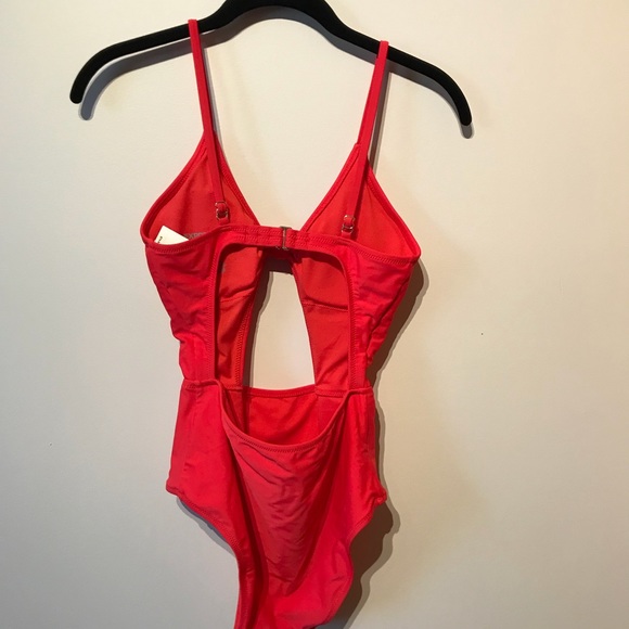 NWT Red Express tie front one piece bathing suit - Picture 3 of 6